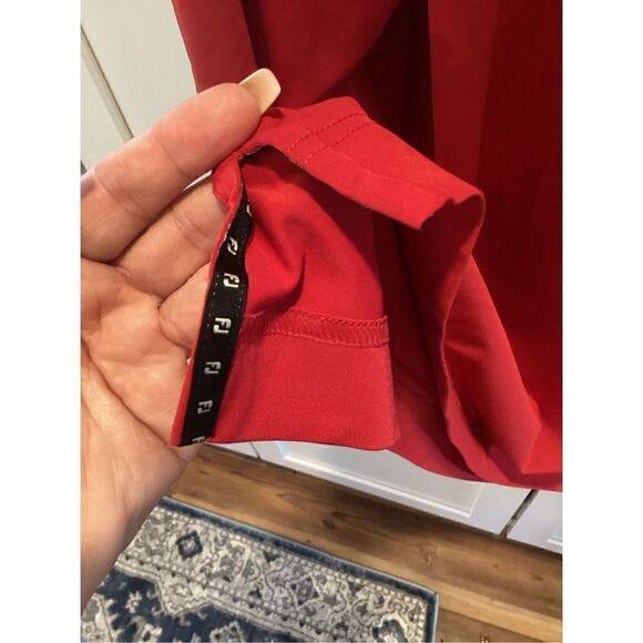 FootJoy FJ Mens Prodry Lisle Red Polo Sz L Short Sleeve Golf Stretch - Picture 4 of 10